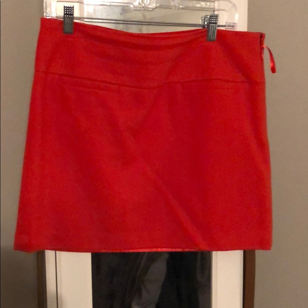 Red/orange mini skirt from Gap